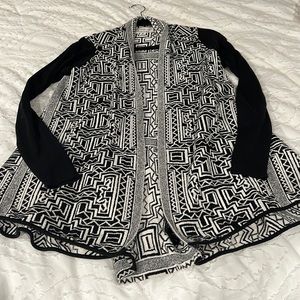 Black & White Open Cardigan